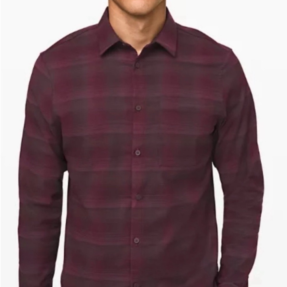 lululemon Masons Peak Flannel Shirt Maroon Plaid – Men’s Medium